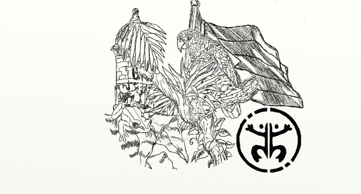 1219x656 La Isla De Encanta - Puerto Rico Sketch