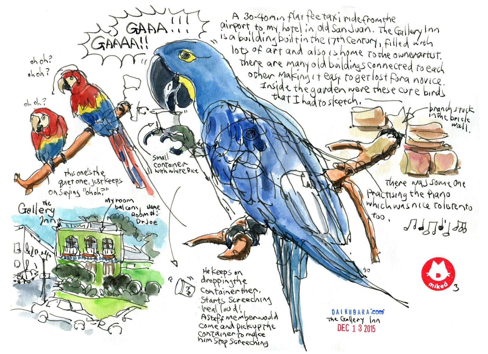 1600x1163 My First Solo Sketching Trip Puerto Rico - Puerto Rico Sketch