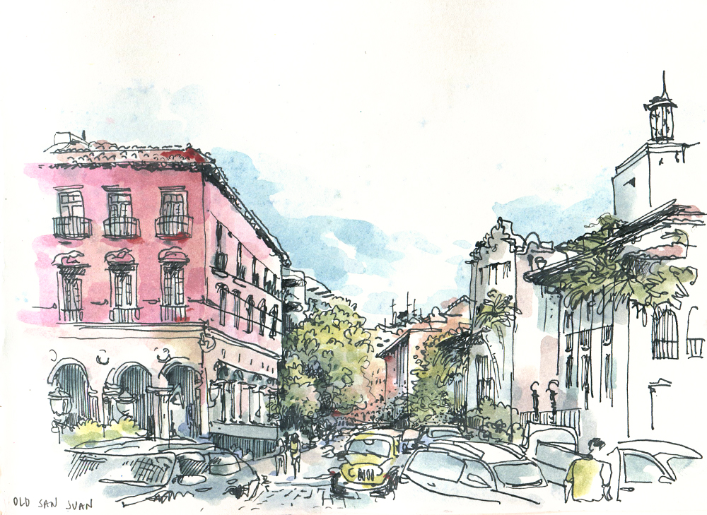 1000x729 Portland Sketcher Spring Break In Puerto Rico - Puerto Rico Sketch