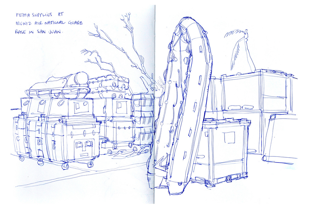 1024x692 Puerto Rico Hurricane Maria Sketches From Daily Life In - Puerto Rico Sketch