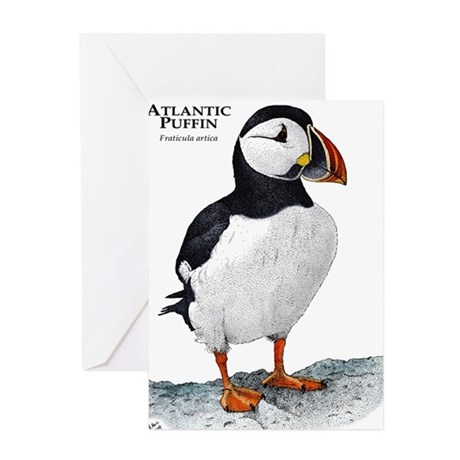 460x460 Puffin Drawing Greeting Cards - Puffin Sketch