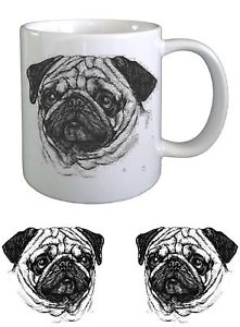 221x300 Pug Dog Sketch Ceramic Mug By Paws2print Ebay - Pug Sketch