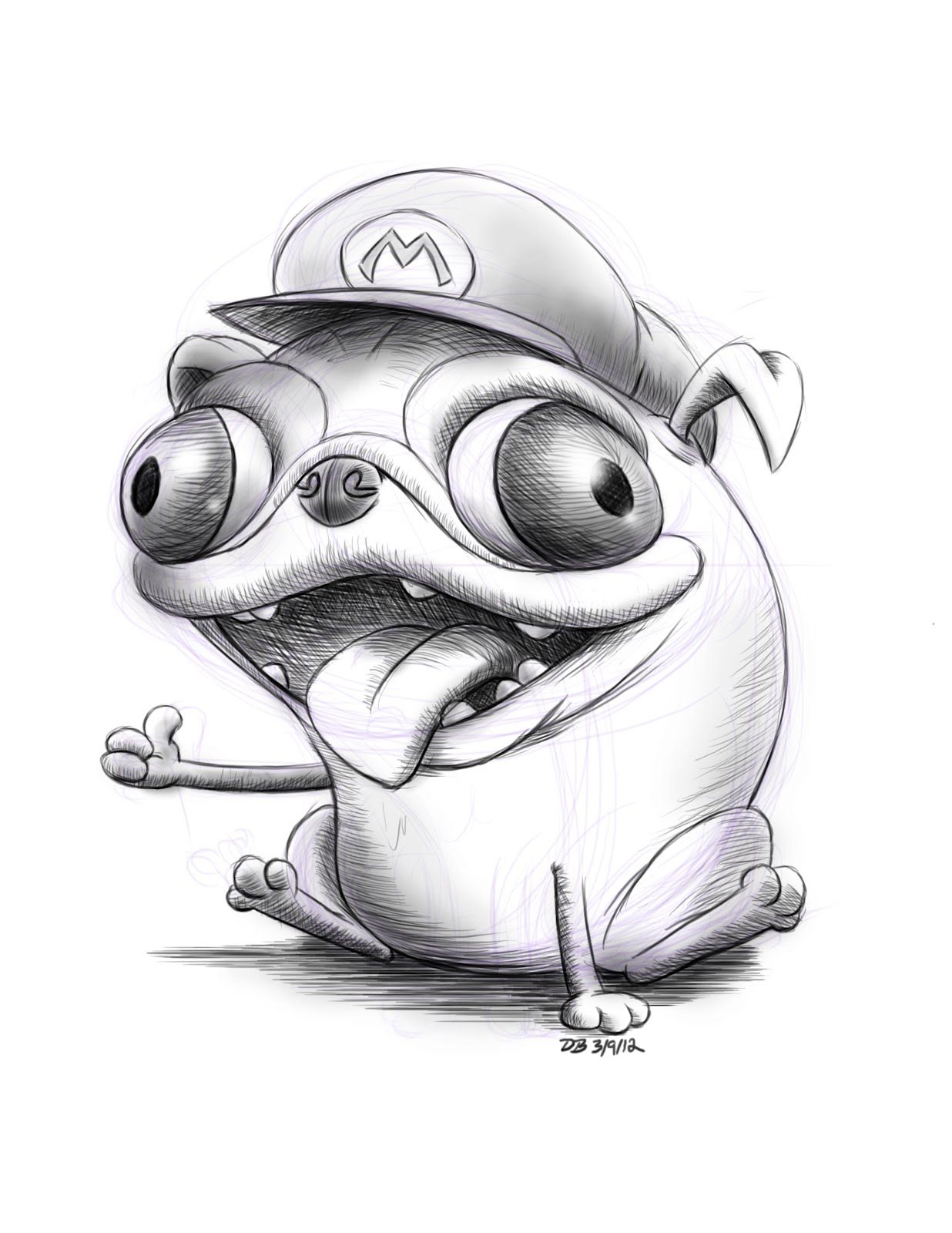 1236x1600 Pug Sketch - Pug Sketch