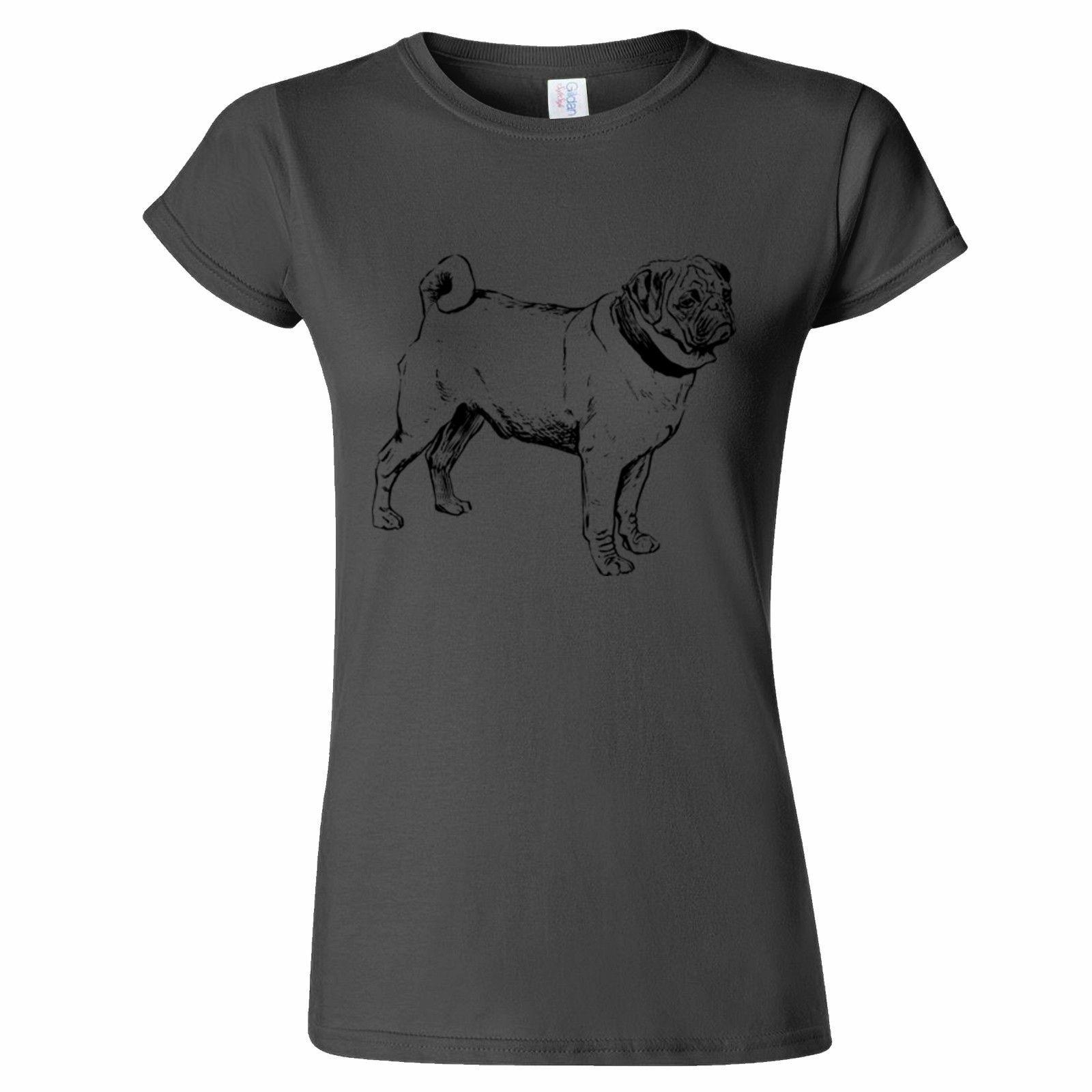 1600x1600 Pug Sketch Art Womens T Shirt Dog Dogs Present Gift Canine Pet - Pug Sketch