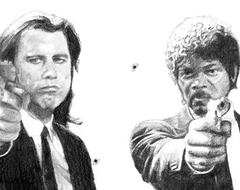 340x270 Pulp Fiction Drawing Etsy - Pulp Fiction Sketch