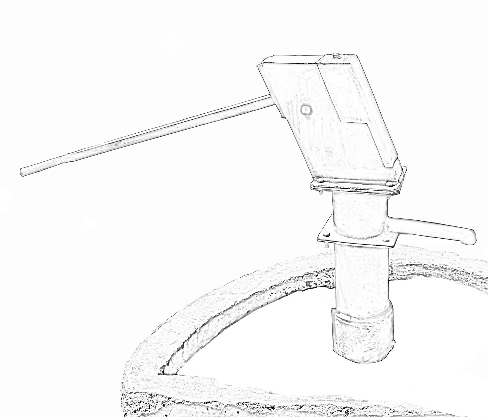 1600x1370 Stock Pictures Hand Pump Sketch And Line Drawing - Pump Sketch