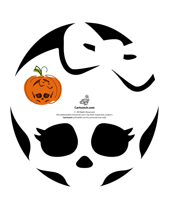 680x880 Monster High Pumpkin Carving Patterns Woo! Jr. Kids Activities - Pumpkin Carving Sketches