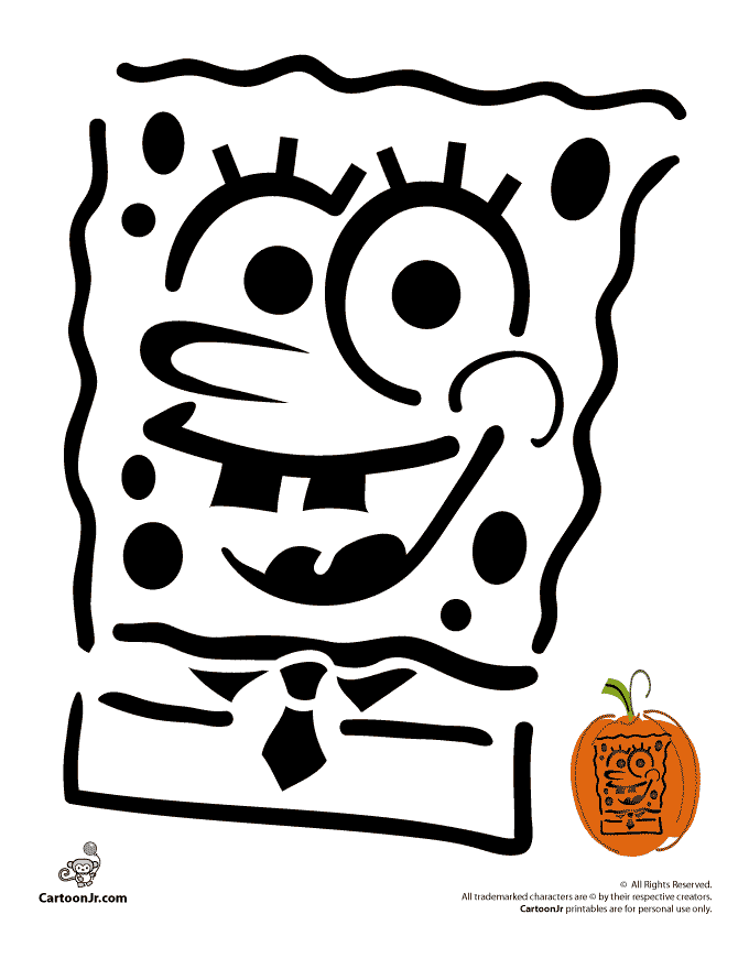 680x880 Spongebob Pumpkin Carving Patterns Woo! Jr. Kids Activities - Pumpkin Carving Sketches