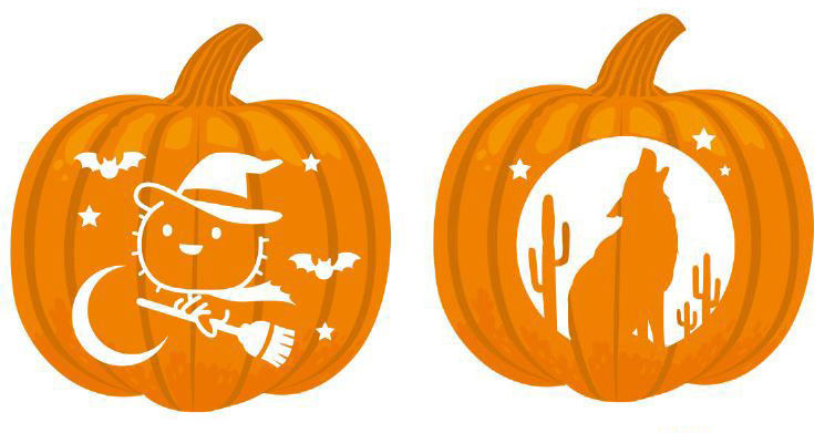 754x391 These Pumpkin Carving Stencils Are Perfect For Any Desert Dweller - Pumpkin Carving Sketches