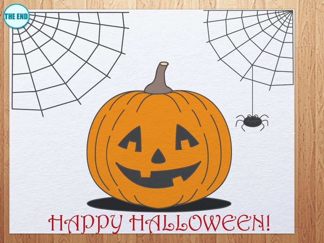 1056x793 How To Draw Pumpkin Head - Pumpkin Face Sketches