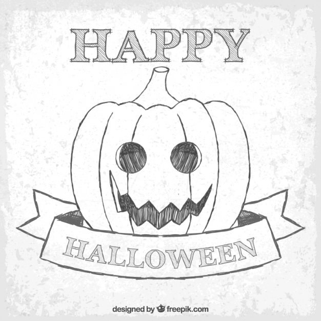 626x626 Background Of Halloween Pumpkin Sketch Vector Free Download - Pumpkin Sketch Images