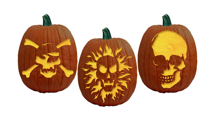 700x395 Free Skull And Skeletons Pumpkin Carving Patterns And Stencils - Pumpkin Sketch Images