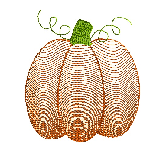 539x518 Pumpkin Sketch Machine Embroidery Design - Pumpkin Sketch Images