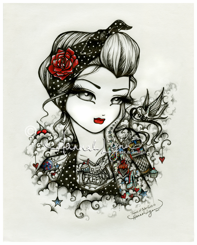 644x800 Sketch Prints (Punch Of Color Girls Amp Expression Studies) - Punch Sketch