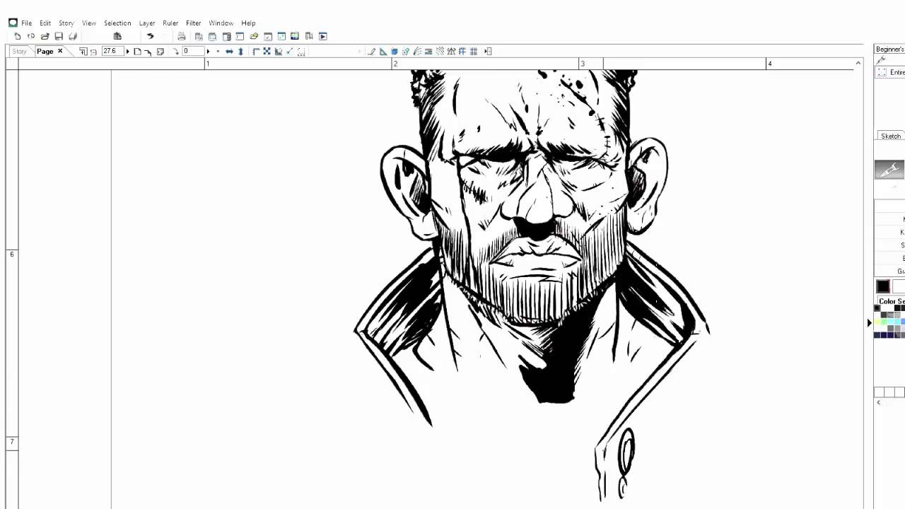 1280x720 Punisher Quick Sketch - Punisher Sketch