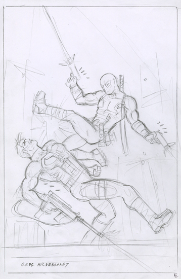358x550 Deadpool V Punisher - Punisher Sketch
