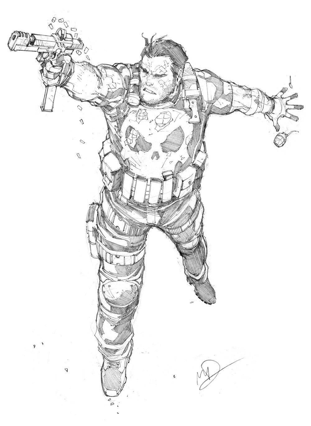 1000x1367 Punisher Sketch By Max On @ K - Punisher Sketch