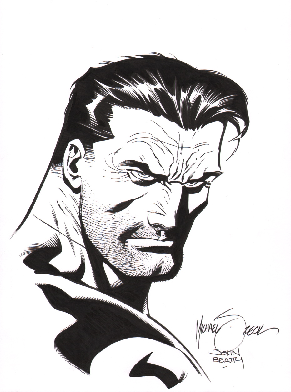 931x1254 Mike Zeck Amp John Beatty Original Art Sketch ~ The Punisher - Punisher Sketch
