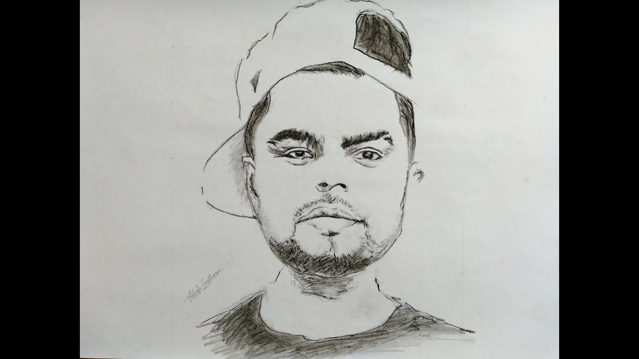 1280x720 Sketch Of Punjabi Singer Akhil - Punjabi Sketch
