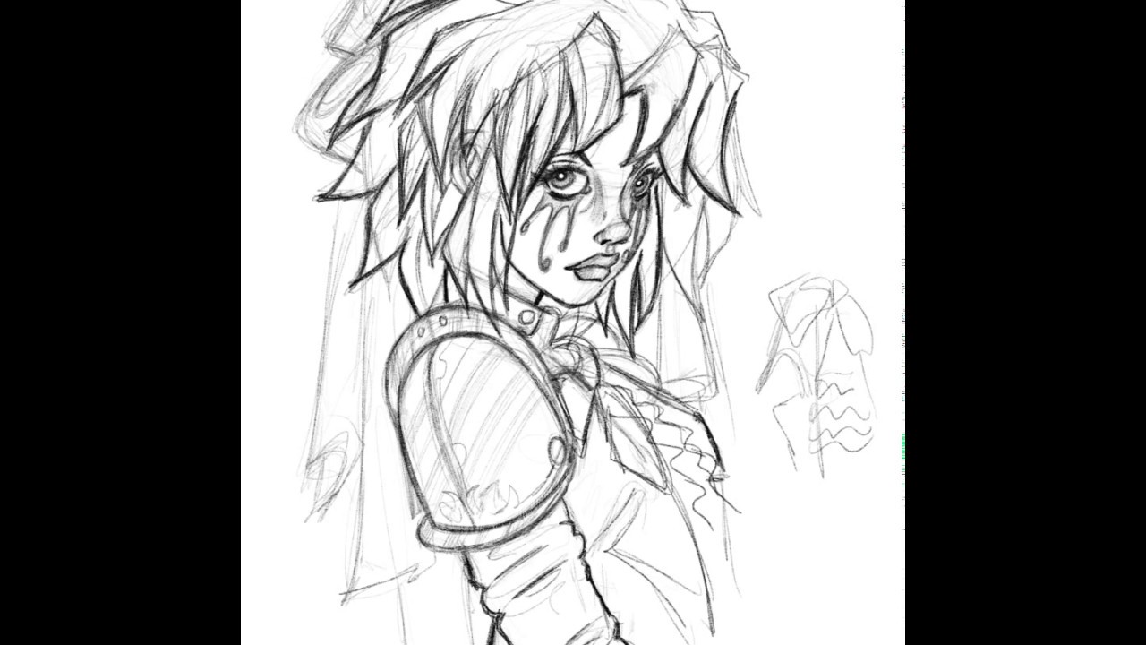 1280x720 My Sketch Book - Punk Girl Sketch