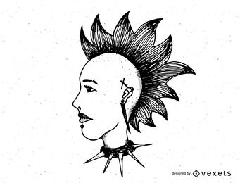 341x260 Punk Vector Amp Graphics To Download - Punk Girl Sketch