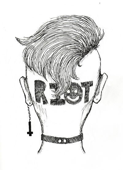 400x554 Punk Girl Shared By Silva On We Heart It - Punk Girl Sketch