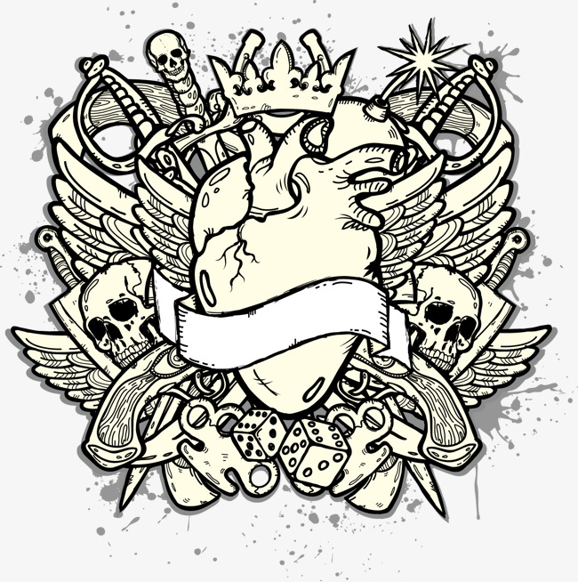 650x654 Hand Drawn Punk Heart T Shirt, Sketch, Vector, Punk Png And Vector - Punk Sketch