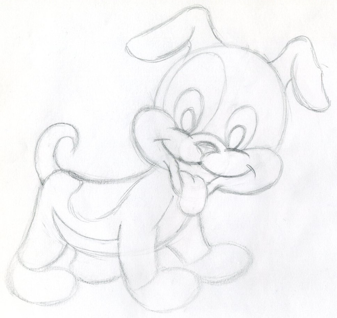 660x624 Draw Cartoon Puppy. Very Cute. - Puppy Sketch