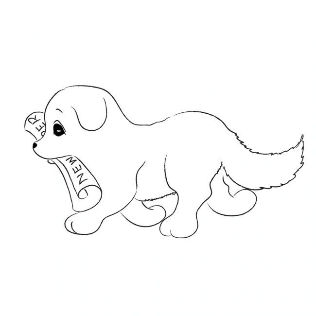 650x650 Puppy Sketch (Mr T Silappathikaram) - Puppy Sketch
