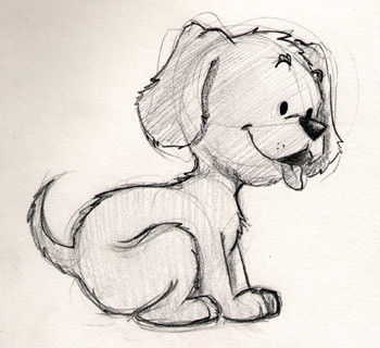 350x320 Puppy Sketch Tigrecanela - Puppy Sketch