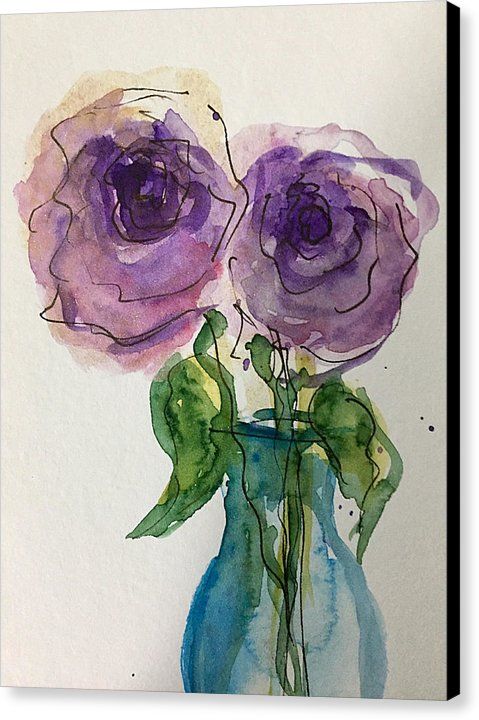 479x720 Purple Roses In The Vase Canvas Print Canvas Art By Britta Zehm - Purple Rose Sketch