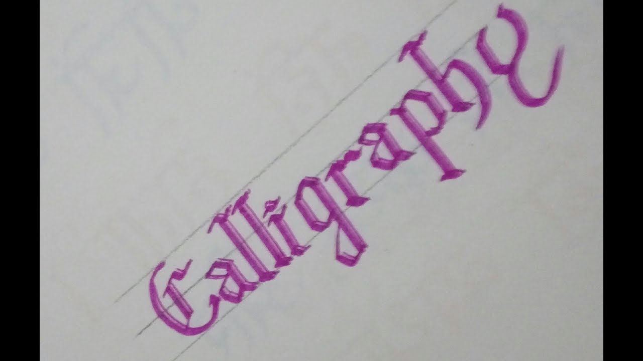 1280x720 How To Write Calligraphy With Purple Sketch Pen - Purple Sketch