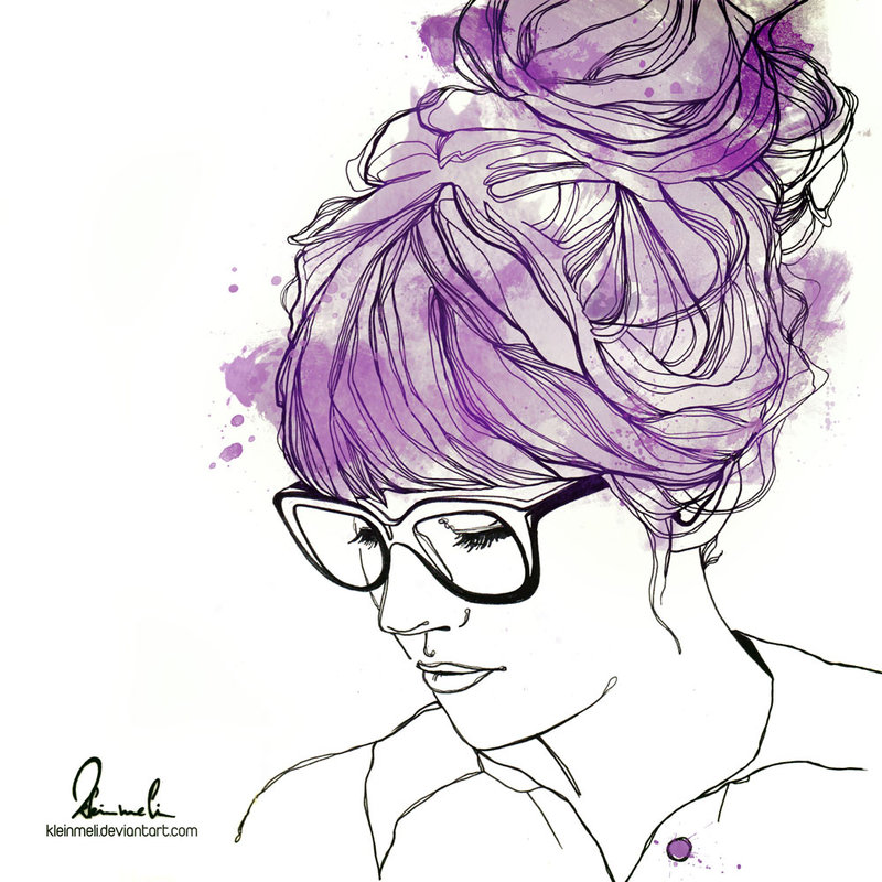 800x800 Think Purple By Kleinmeli - Purple Sketch