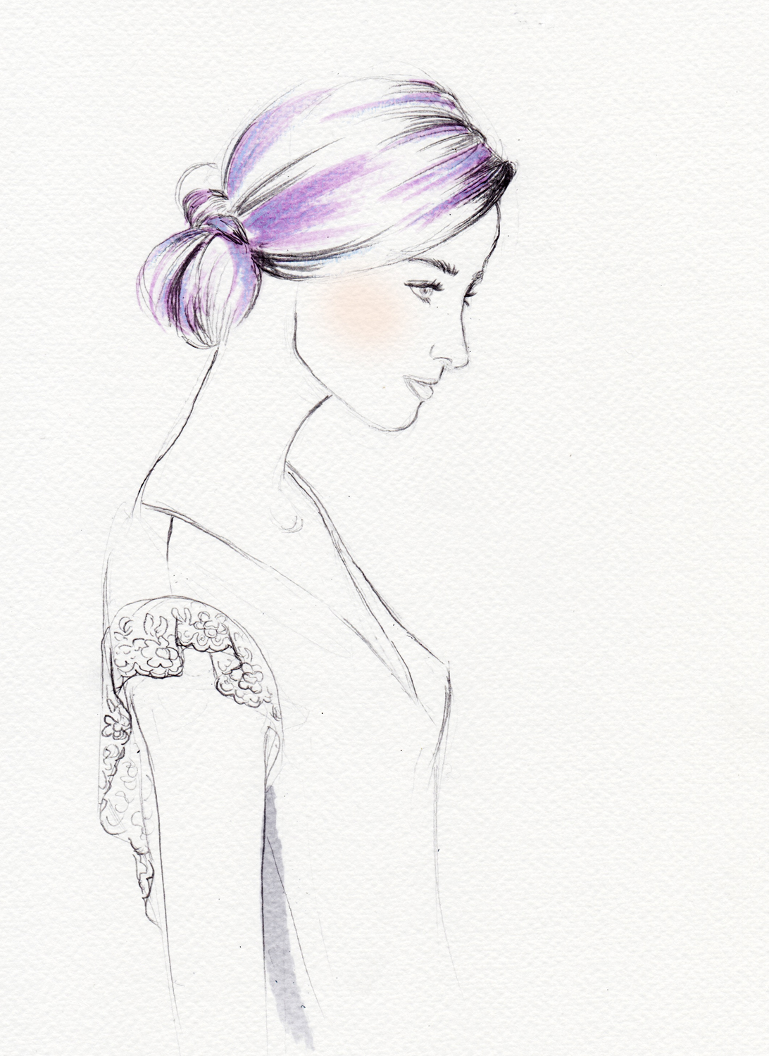 1092x1500 Lace Veiled Threat - Purple Sketch