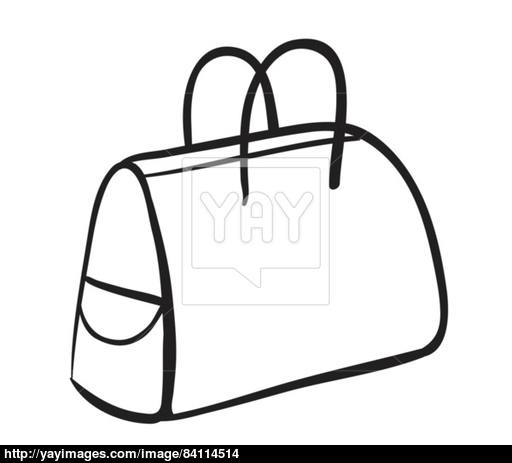 512x463 A Purse Sketch Vector - Purse Sketch