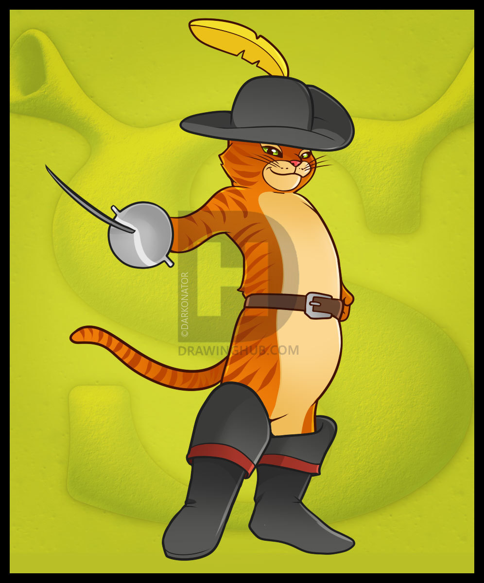 996x1200 How To Draw Puss In Boots, Shrek, Step By Step, Drawing Guide, By - Puss In Boots Sketch