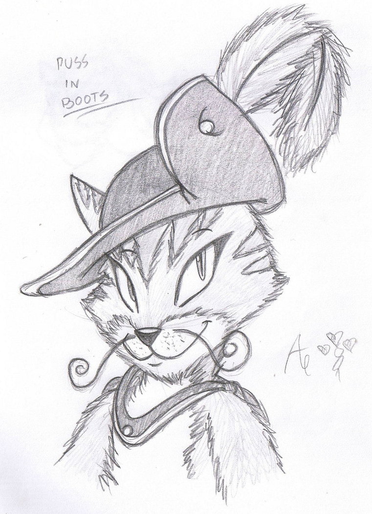 761x1051 Puss In Boots - Puss In Boots Sketch