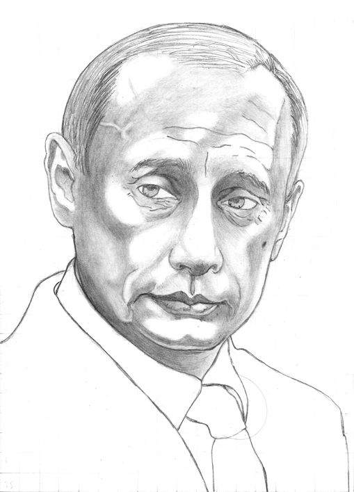 Путин нарисовать карандашом