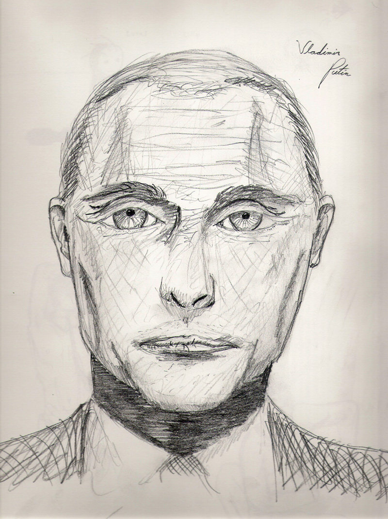 800x1071 Vladimir Putin Sketch By Bondo Gw - Putin Sketch