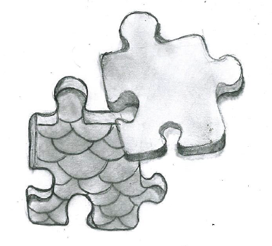 387x350 Puzzle Pieces Sketch - Puzzle Piece Sketch