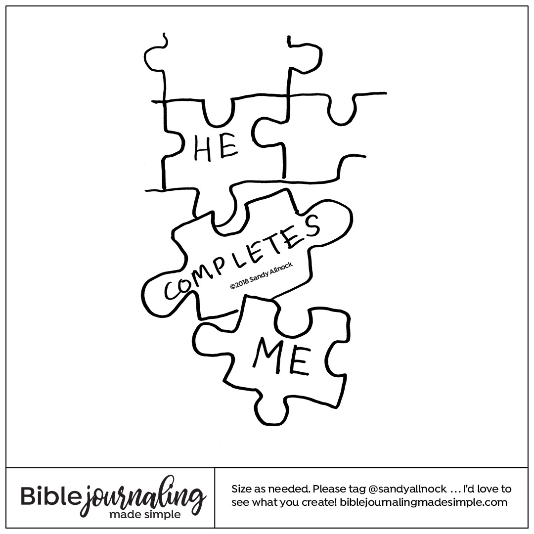 1080x1080 Sketch Gallery - Puzzle Piece Sketch