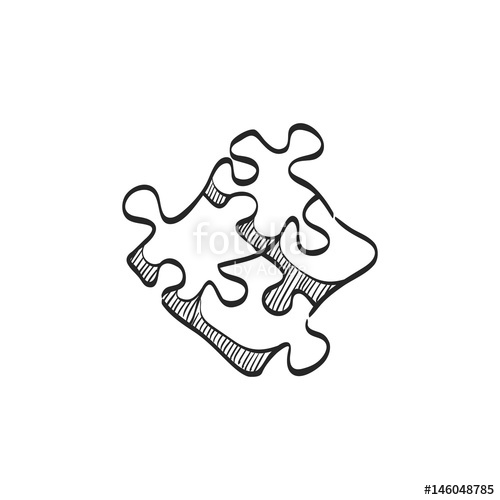 500x500 Sketch Icon - Puzzle Sketch