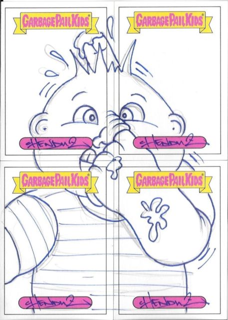 457x640 Topps 2018 Garbage Pail Kids Explorin Norman Loaded Puzzle Sketch - Puzzle Sketch