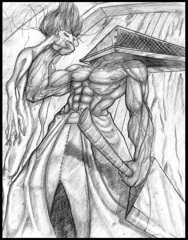 600x766 Image - Pyramid Head Sketch