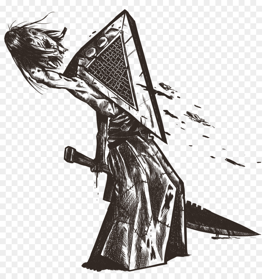 900x960 Pyramid Head Silent Hill Monster Art - Pyramid Head Sketch