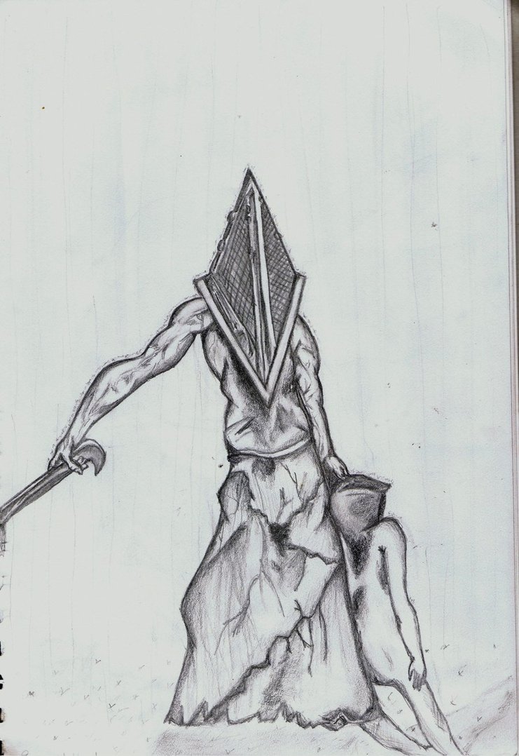 741x1078 The Pyramid Head Sketch By Epictobilover - Pyramid Head Sketch