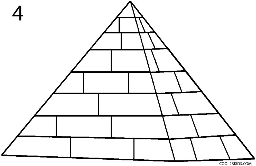 847x550 How To Draw A Pyramid (Step By Step Pictures) Cool2bkids - Pyramid Sketch