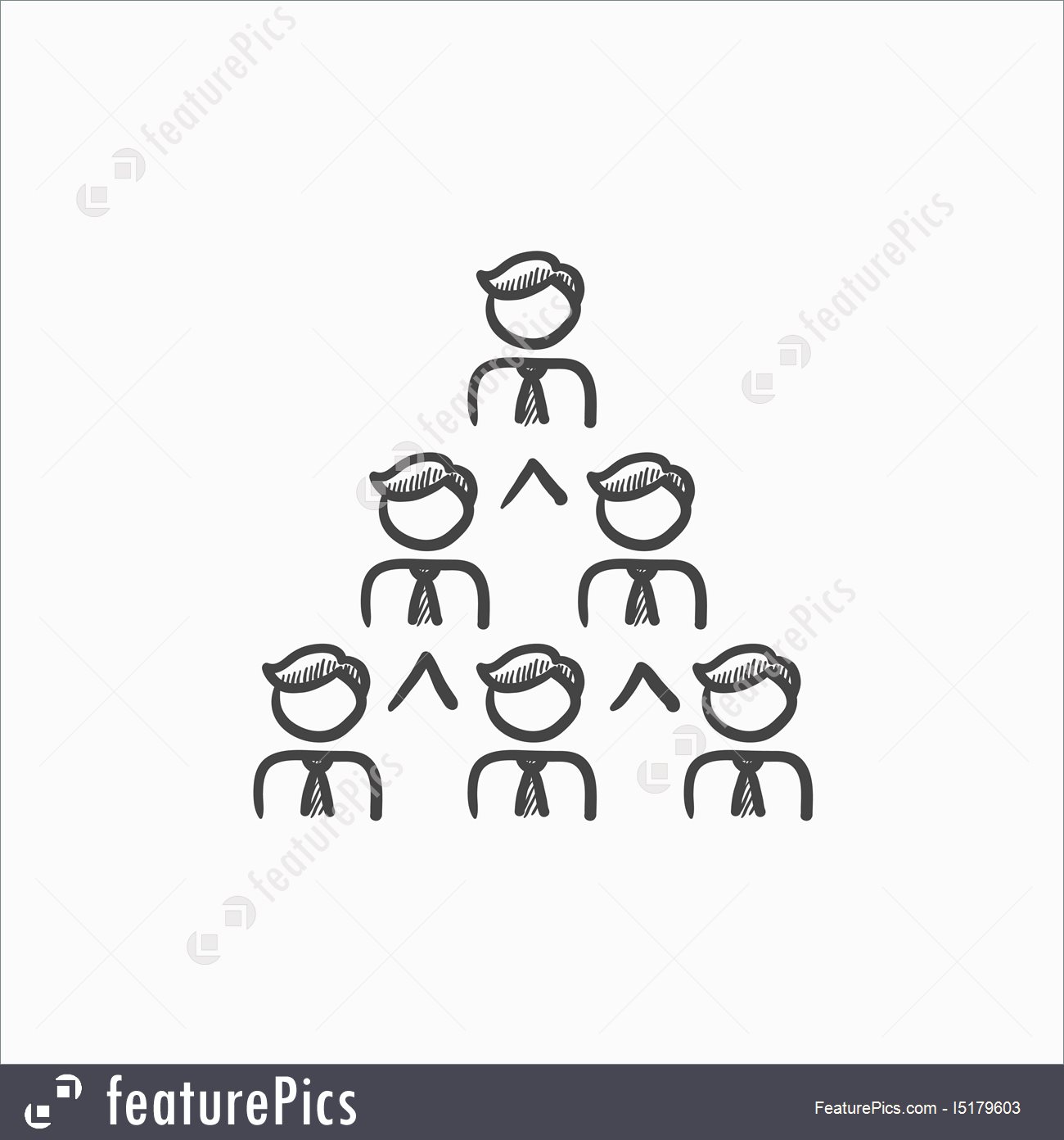 1300x1392 Illustration Of Business Pyramid Sketch Icon. - Pyramid Sketch