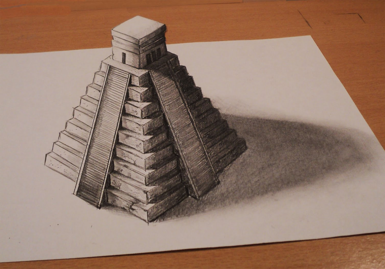 1500x1046 Pyramid Hand Drawing 3d 3d Pyramid Drawing At Getdrawings Free - Pyramid Sketch