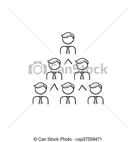 450x470 Business Pyramid Sketch Icon. Business Pyramid Vector Sketch Icon - Pyramid Sketch